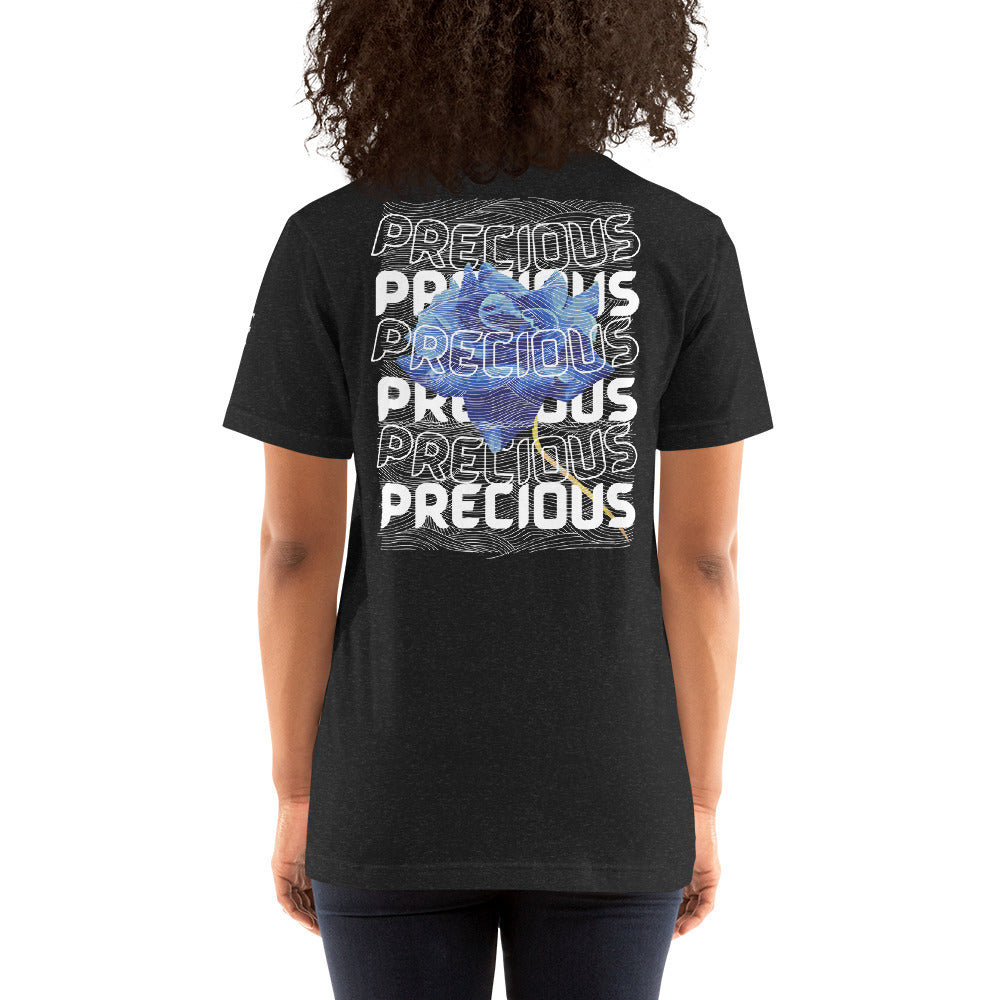 PRECIOUS Blue (back) Short-Sleeve T-Shirt