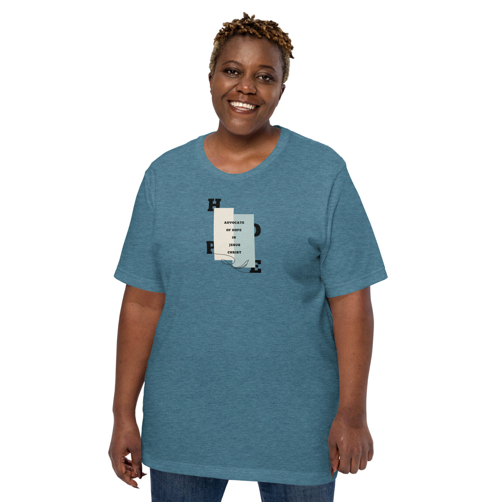 Advocate for hope in Jesus Christ Unisex t-shirt