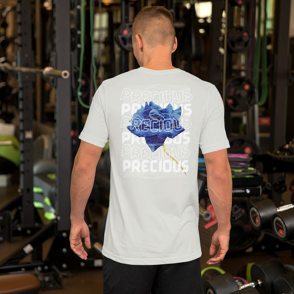 PRECIOUS Blue (back) Short-Sleeve T-Shirt