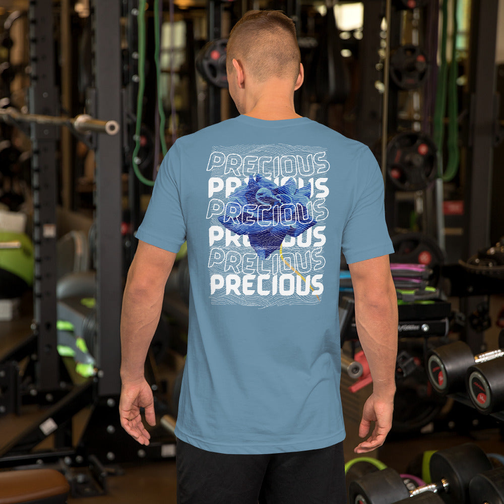 PRECIOUS Blue (back) Short-Sleeve T-Shirt